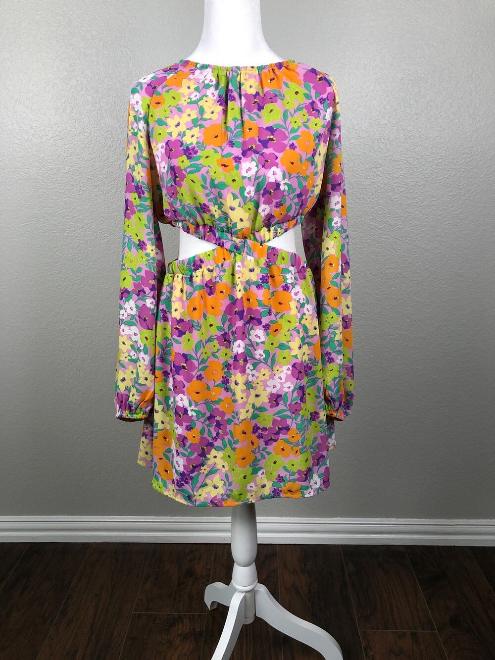 Sanctuary Floral Dress Blouson Sleeve Women's Size Medium NEW - Picture 1 of 9